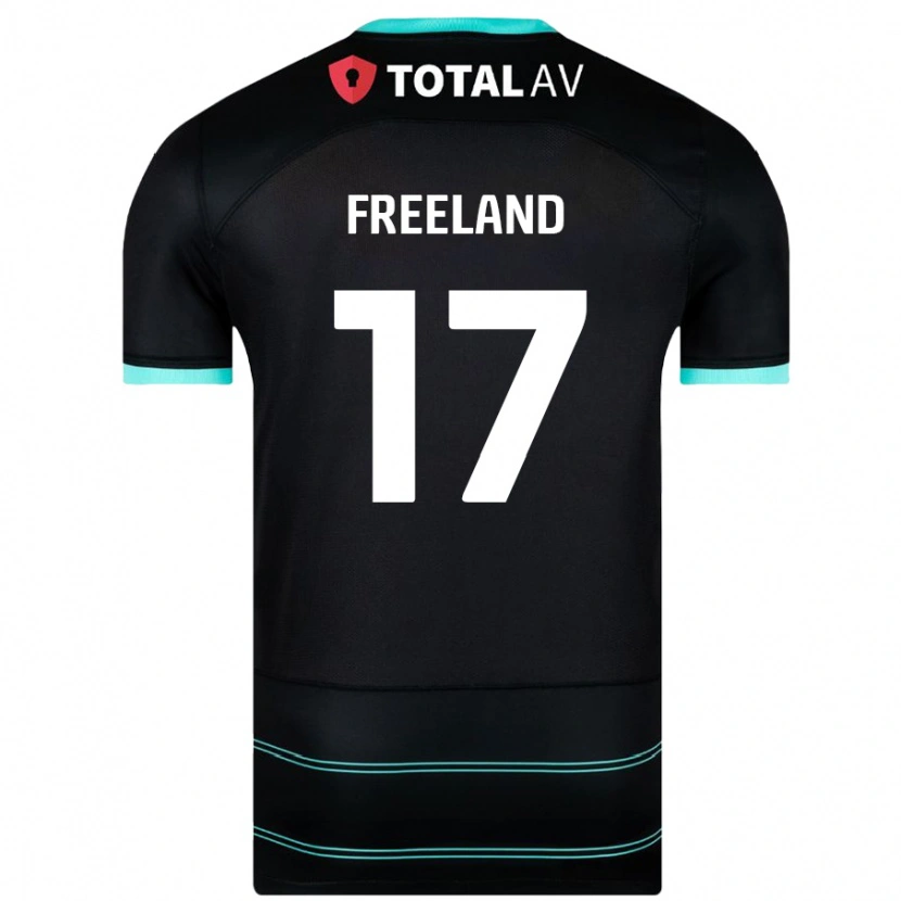 Danxen Kinder Georgie Freeland #17 Schwarz Auswärtstrikot Trikot 2024/25 T-Shirt Schweiz