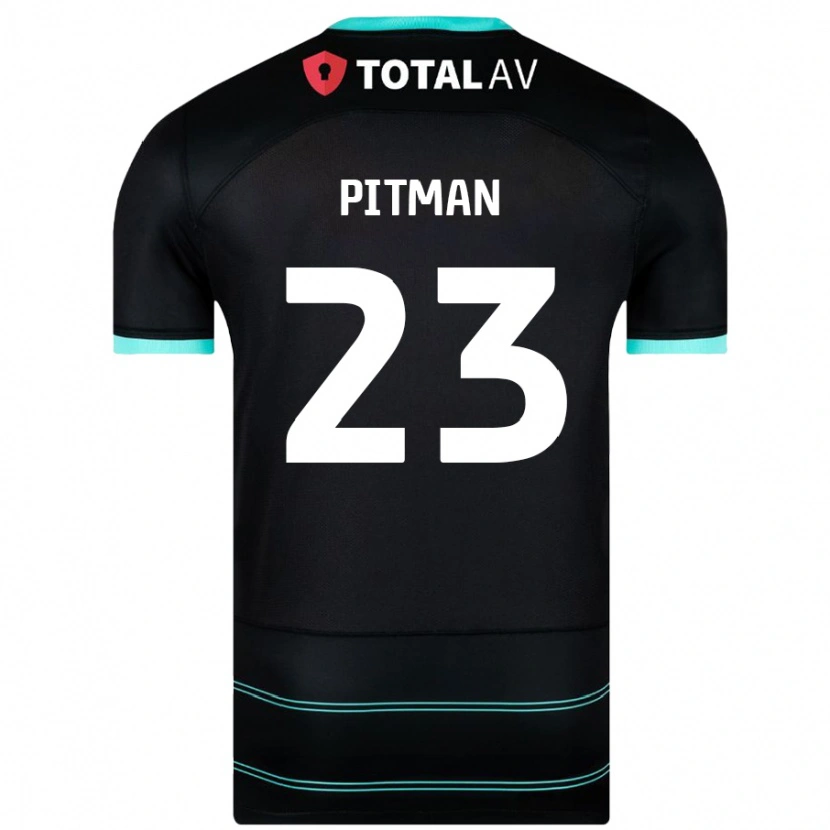 Danxen Kinder Emily Pitman #23 Schwarz Auswärtstrikot Trikot 2024/25 T-Shirt Schweiz