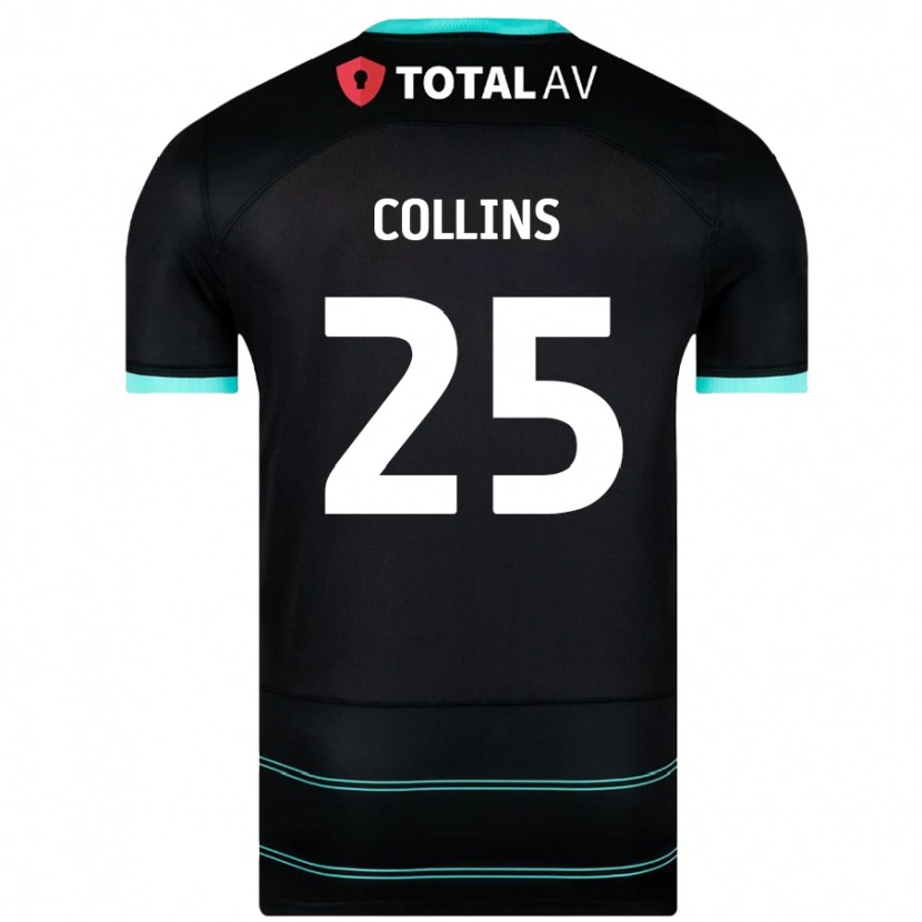 Danxen Kinder Izzy Collins #25 Schwarz Auswärtstrikot Trikot 2024/25 T-Shirt Schweiz