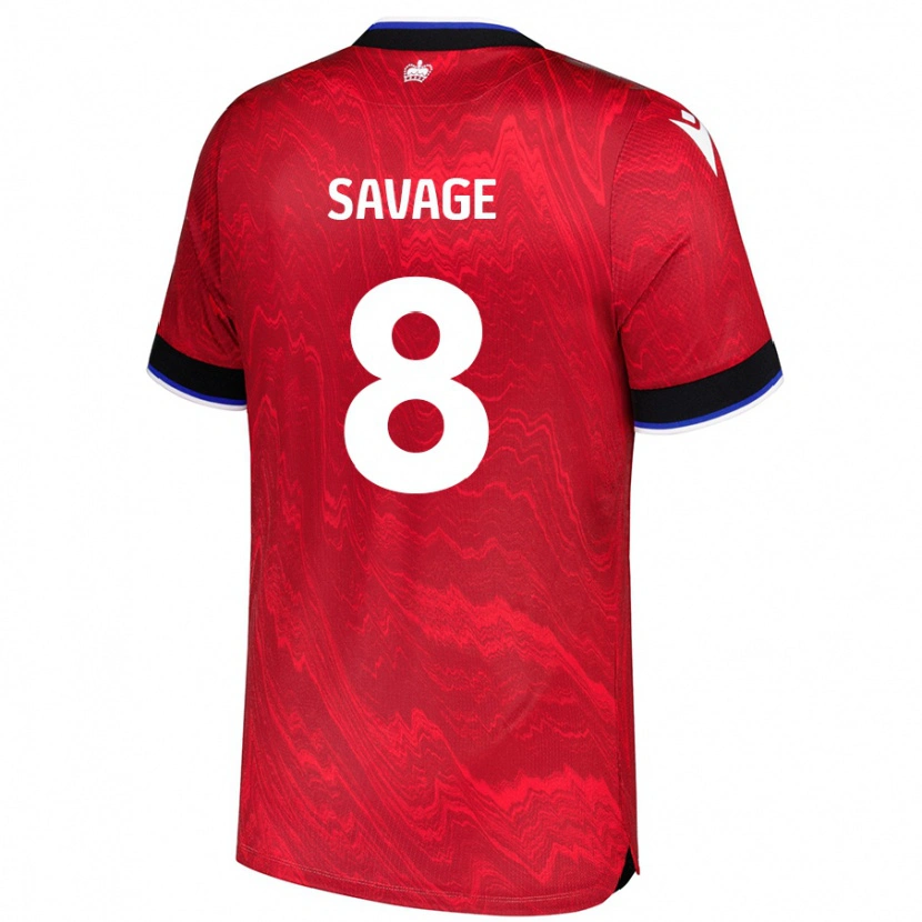 Danxen Kinder Charlie Savage #8 Rot Schwarz Auswärtstrikot Trikot 2024/25 T-Shirt Schweiz