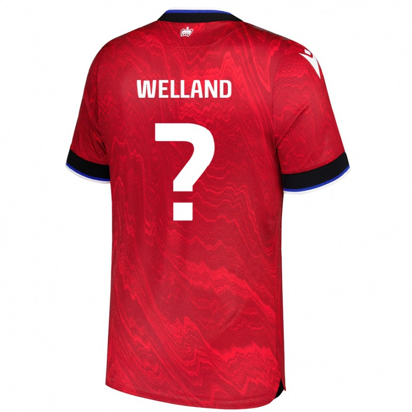 Danxen Kinder Josh Welland #0 Rot Schwarz Auswärtstrikot Trikot 2024/25 T-Shirt Schweiz