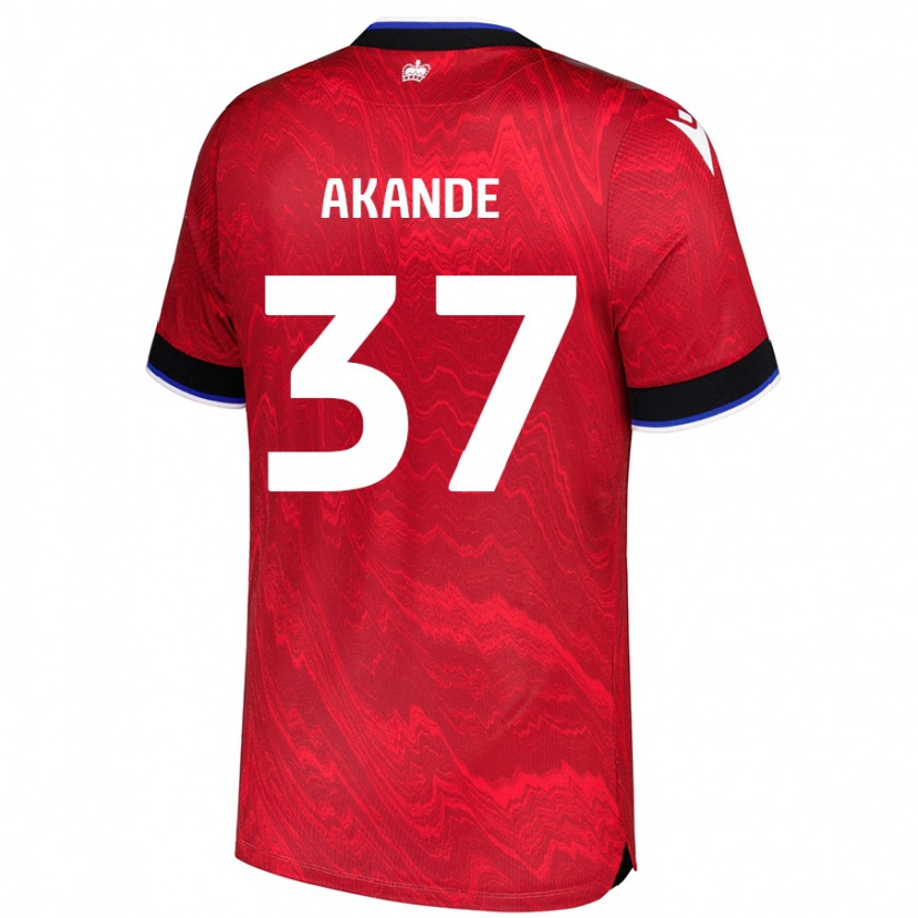 Danxen Kinder Adrian Akande #37 Rot Schwarz Auswärtstrikot Trikot 2024/25 T-Shirt Schweiz