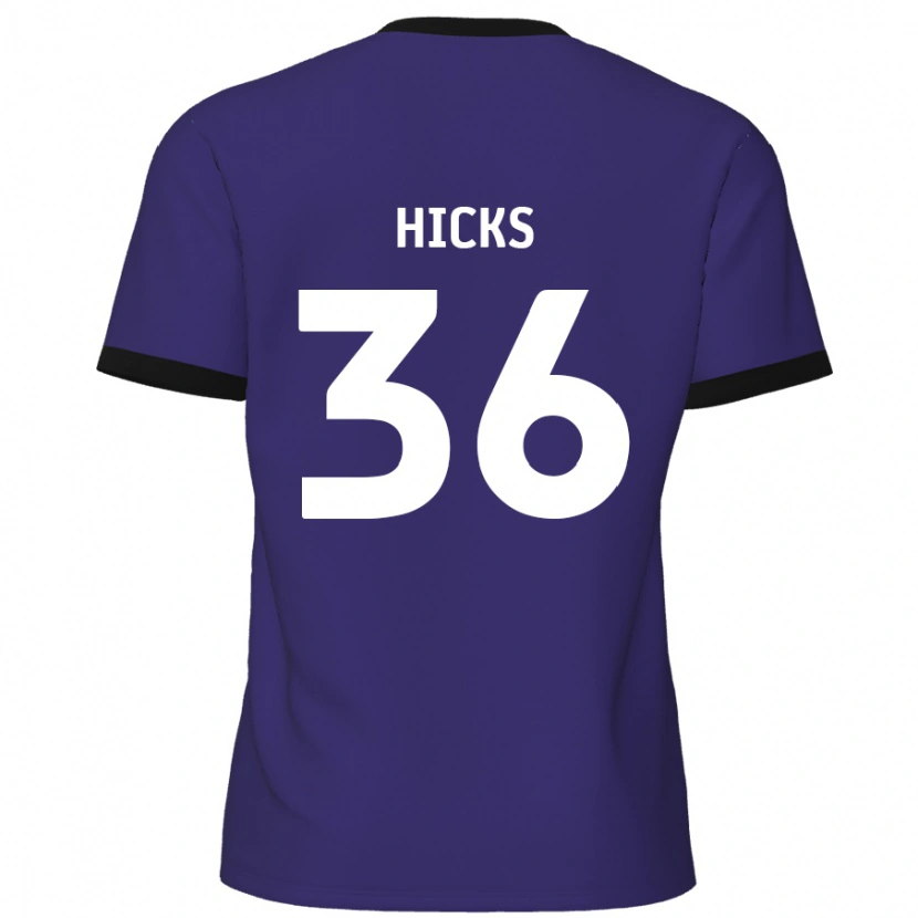 Danxen Kinder David Hicks #36 Lila Auswärtstrikot Trikot 2024/25 T-Shirt Schweiz