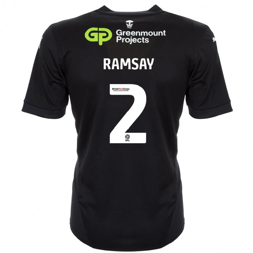 Danxen Kinder Calvin Ramsay #2 Schwarz Auswärtstrikot Trikot 2024/25 T-Shirt Schweiz