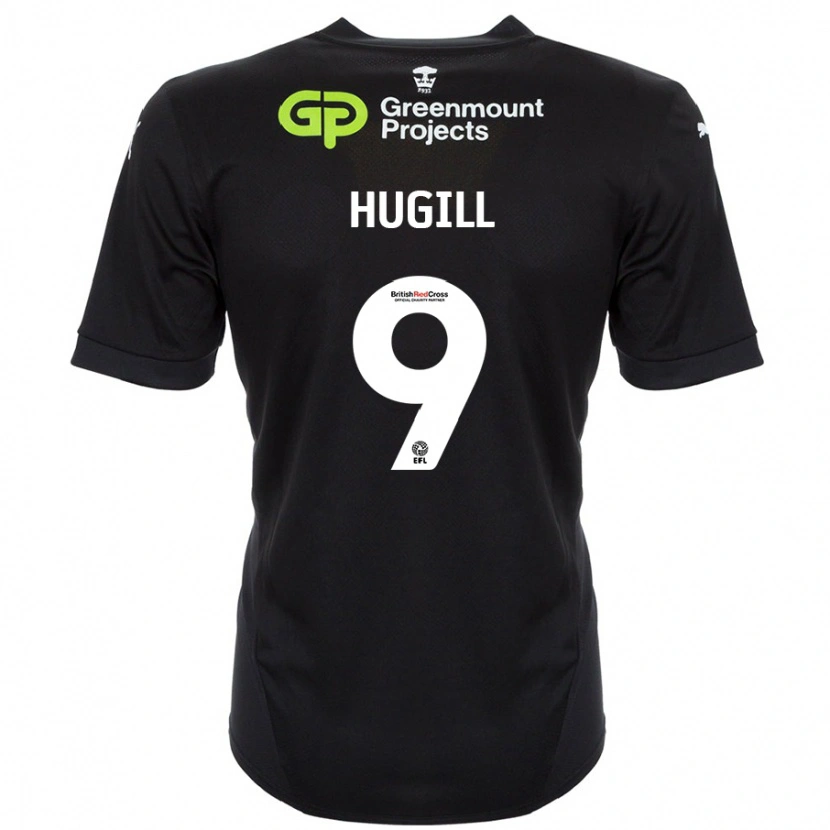 Danxen Kinder Joe Hugill #9 Schwarz Auswärtstrikot Trikot 2024/25 T-Shirt Schweiz