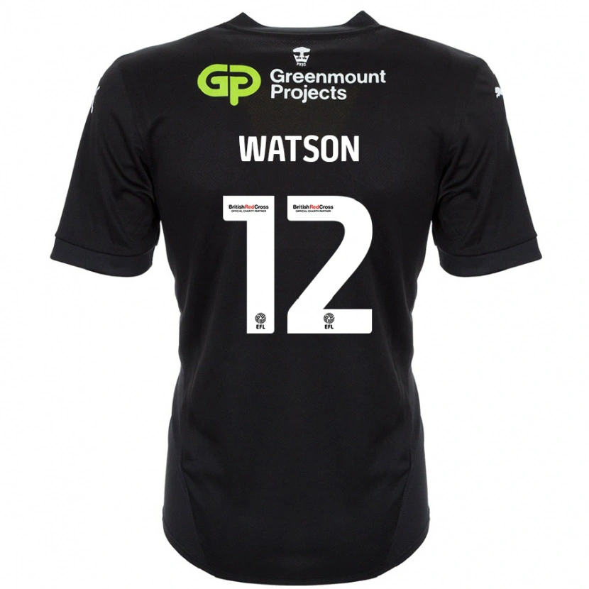 Danxen Kinder Tom Watson #12 Schwarz Auswärtstrikot Trikot 2024/25 T-Shirt Schweiz