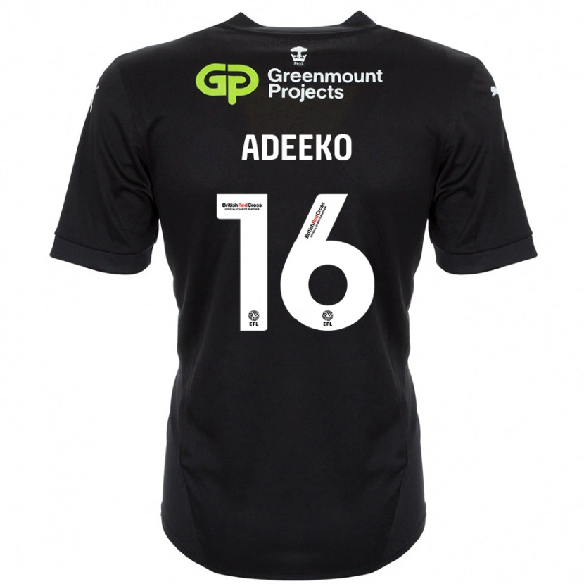 Danxen Kinder Baba Adeeko #16 Schwarz Auswärtstrikot Trikot 2024/25 T-Shirt Schweiz