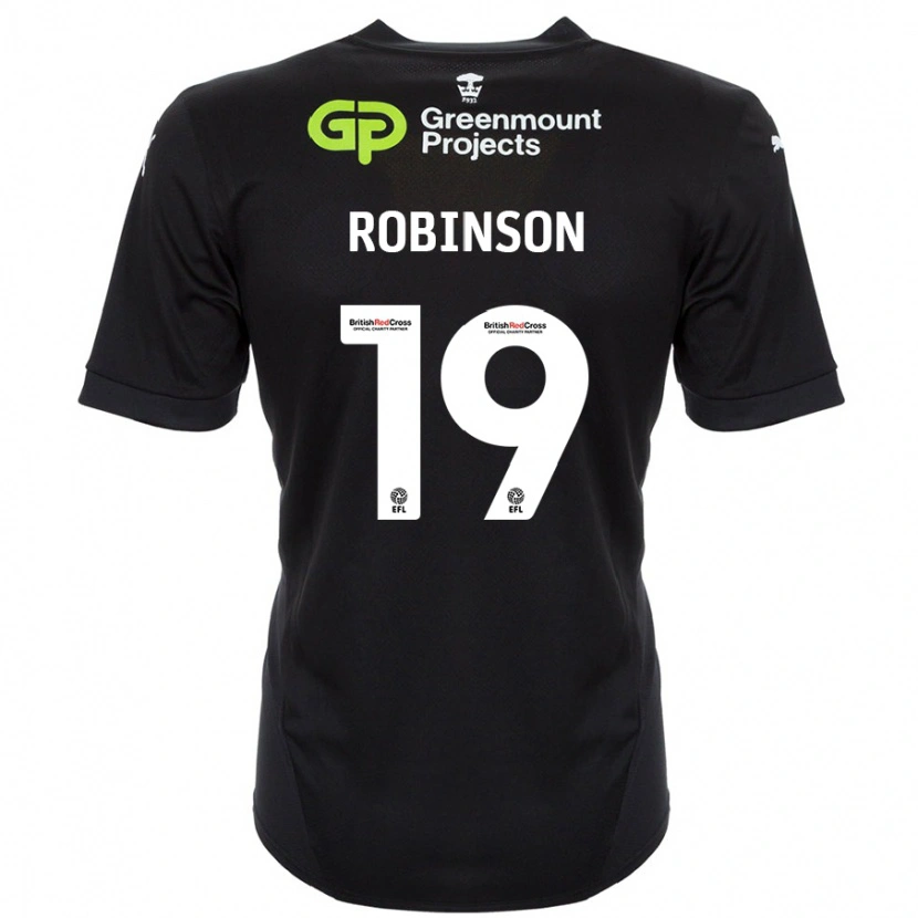 Danxen Kinder Luke Robinson #19 Schwarz Auswärtstrikot Trikot 2024/25 T-Shirt Schweiz