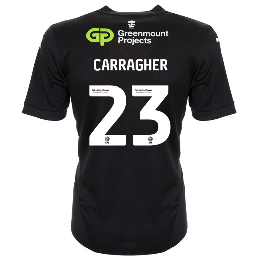 Danxen Kinder James Carragher #23 Schwarz Auswärtstrikot Trikot 2024/25 T-Shirt Schweiz