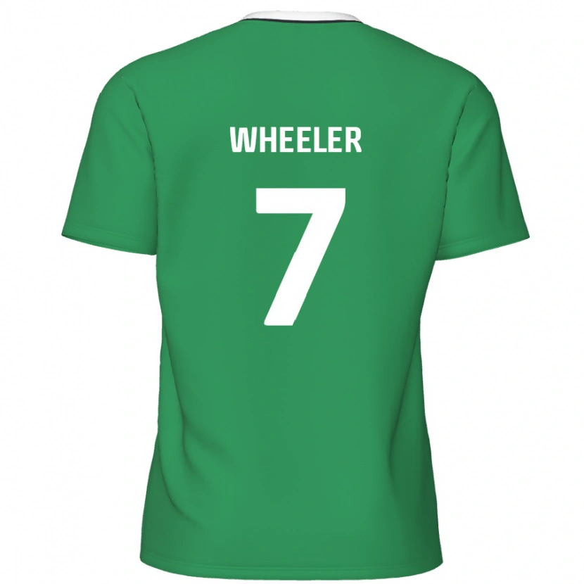 Danxen Kinder David Wheeler #7 Grün Weiße Streifen Auswärtstrikot Trikot 2024/25 T-Shirt Schweiz