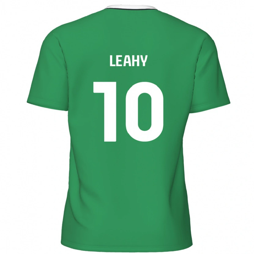 Danxen Kinder Luke Leahy #10 Grün Weiße Streifen Auswärtstrikot Trikot 2024/25 T-Shirt Schweiz