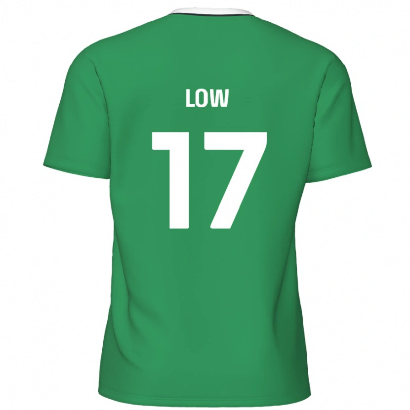 Danxen Kinder Joe Low #17 Grün Weiße Streifen Auswärtstrikot Trikot 2024/25 T-Shirt Schweiz