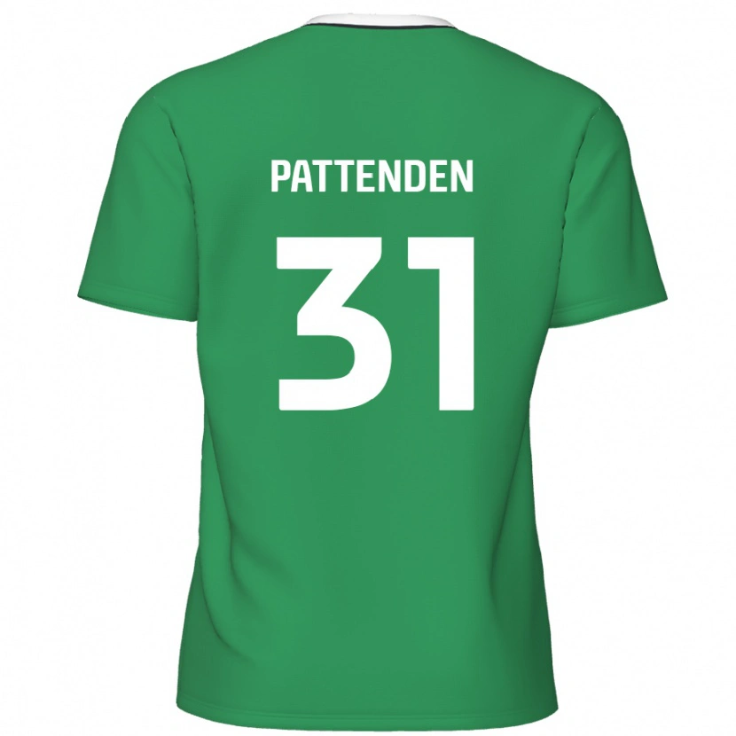 Danxen Kinder Jasper Pattenden #31 Grün Weiße Streifen Auswärtstrikot Trikot 2024/25 T-Shirt Schweiz