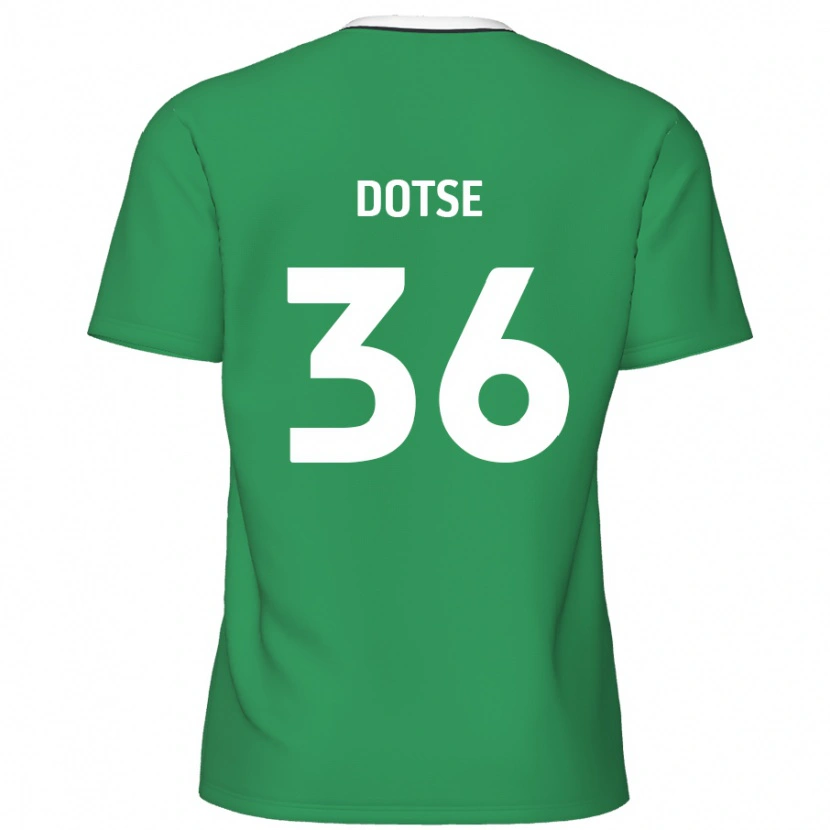 Danxen Kinder Jahiem Dotse #36 Grün Weiße Streifen Auswärtstrikot Trikot 2024/25 T-Shirt Schweiz