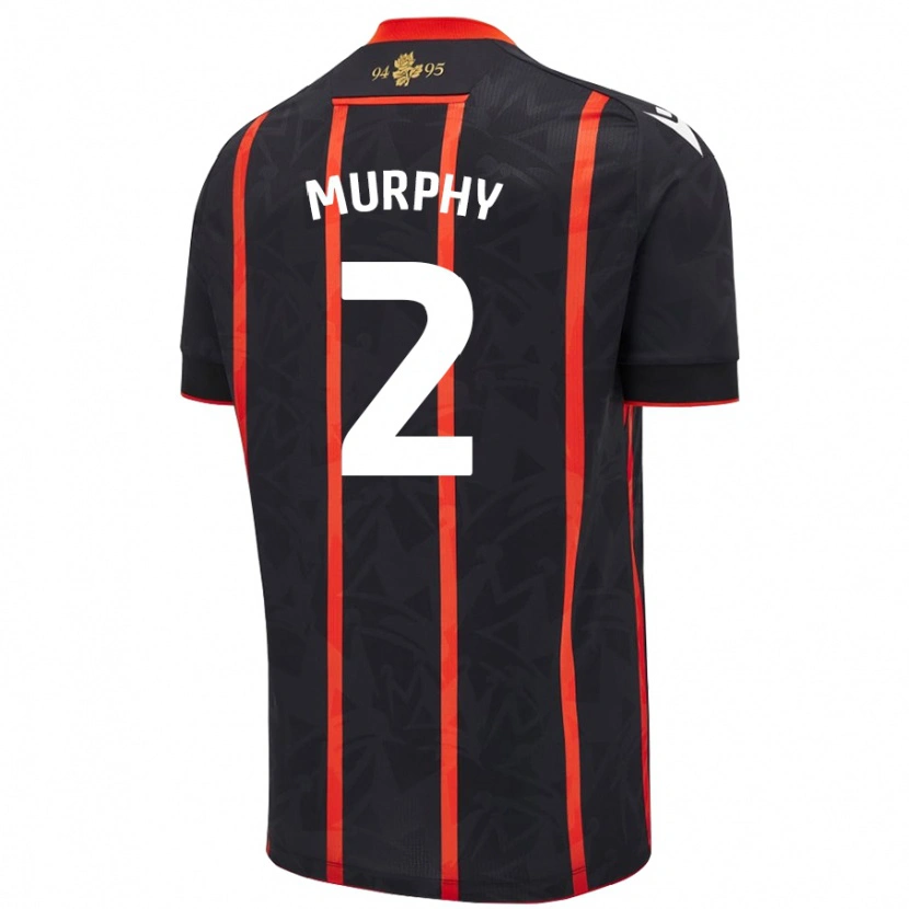 Danxen Kinder Niamh Murphy #2 Schwarz Rot Auswärtstrikot Trikot 2024/25 T-Shirt Schweiz