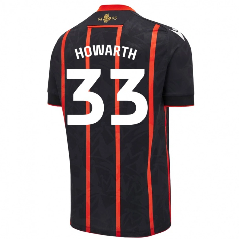 Danxen Kinder Taylor Howarth #33 Schwarz Rot Auswärtstrikot Trikot 2024/25 T-Shirt Schweiz