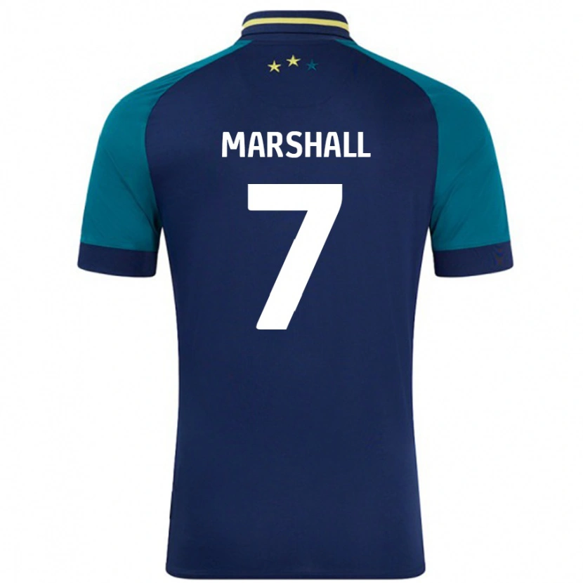 Danxen Kinder Callum Marshall #7 Marine Dunkelgrün Auswärtstrikot Trikot 2024/25 T-Shirt Schweiz