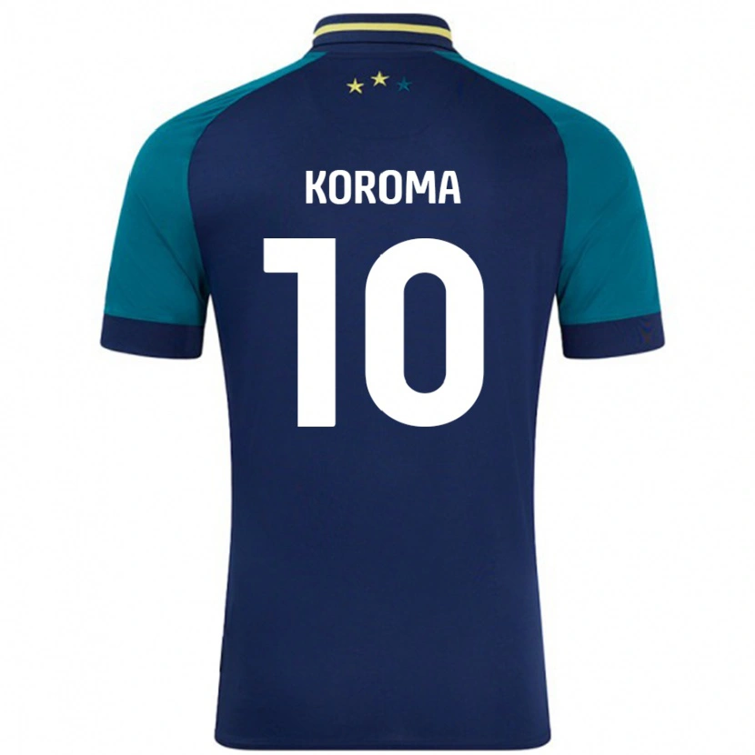 Danxen Kinder Josh Koroma #10 Marine Dunkelgrün Auswärtstrikot Trikot 2024/25 T-Shirt Schweiz