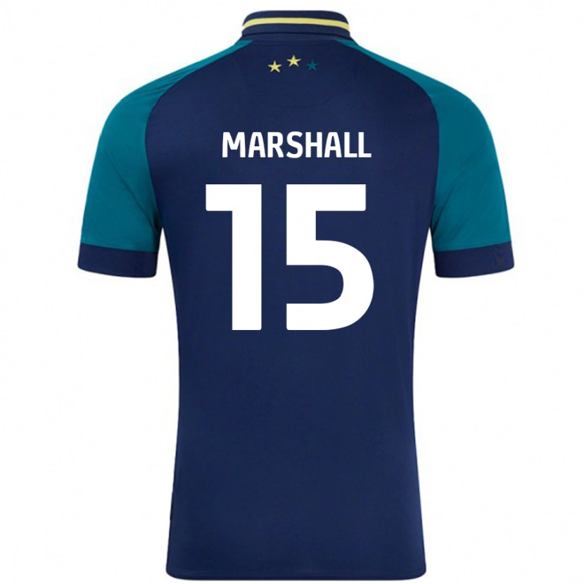 Danxen Kinder Georgia Marshall #15 Marine Dunkelgrün Auswärtstrikot Trikot 2024/25 T-Shirt Schweiz