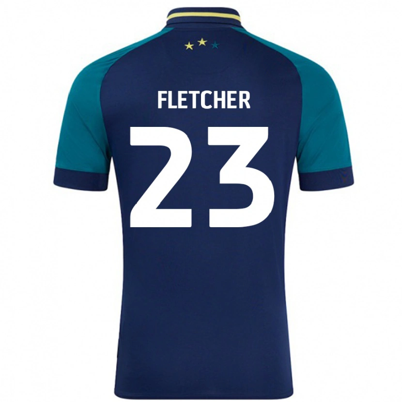 Danxen Kinder Serena Fletcher #23 Marine Dunkelgrün Auswärtstrikot Trikot 2024/25 T-Shirt Schweiz