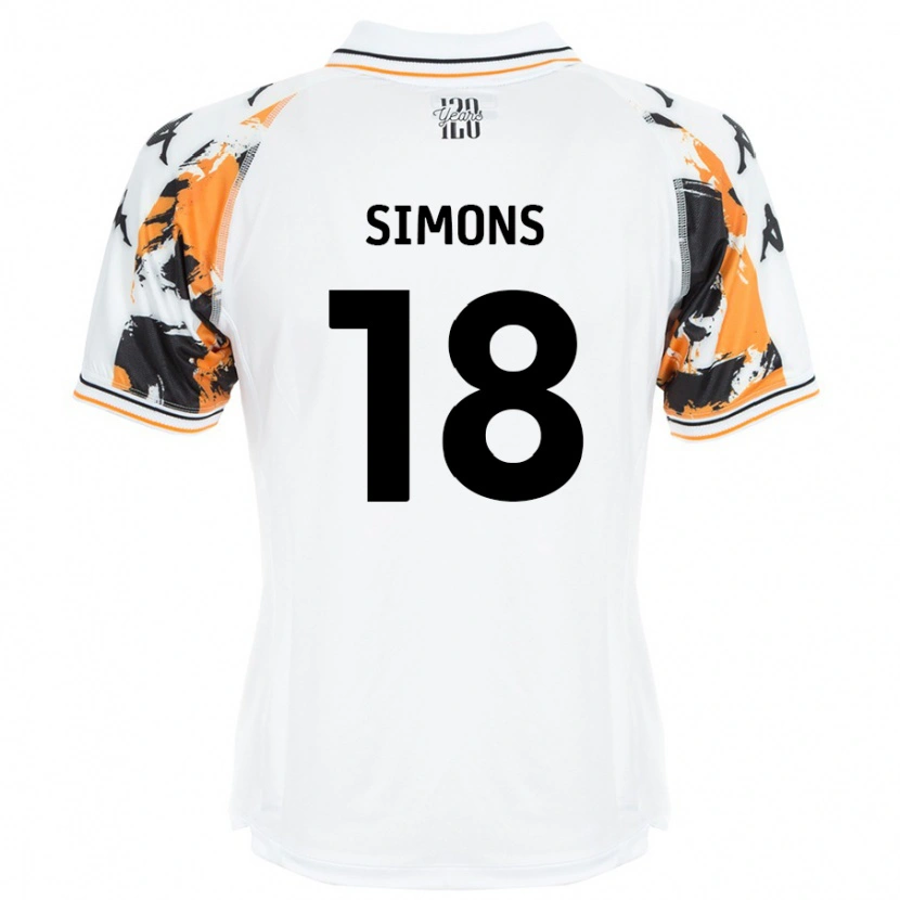 Danxen Kinder Xavier Simons #18 Weiß Auswärtstrikot Trikot 2024/25 T-Shirt Schweiz