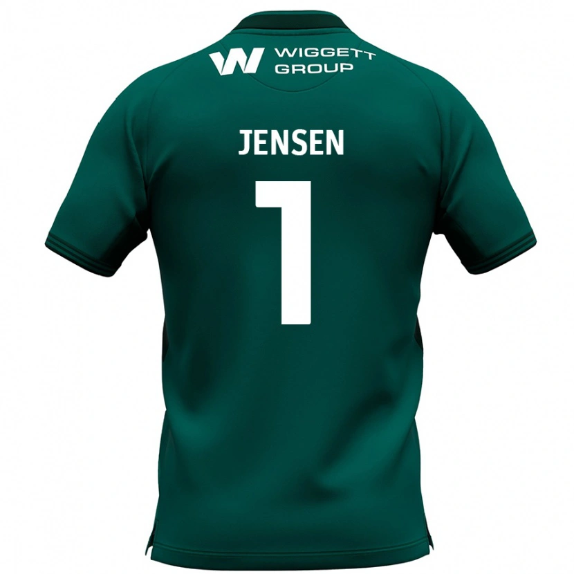 Danxen Kinder Lukas Jensen #1 Grün Auswärtstrikot Trikot 2024/25 T-Shirt Schweiz