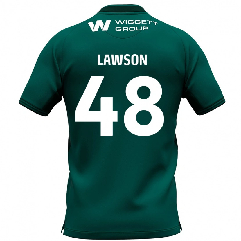 Danxen Kinder Sha'mar Lawson #48 Grün Auswärtstrikot Trikot 2024/25 T-Shirt Schweiz