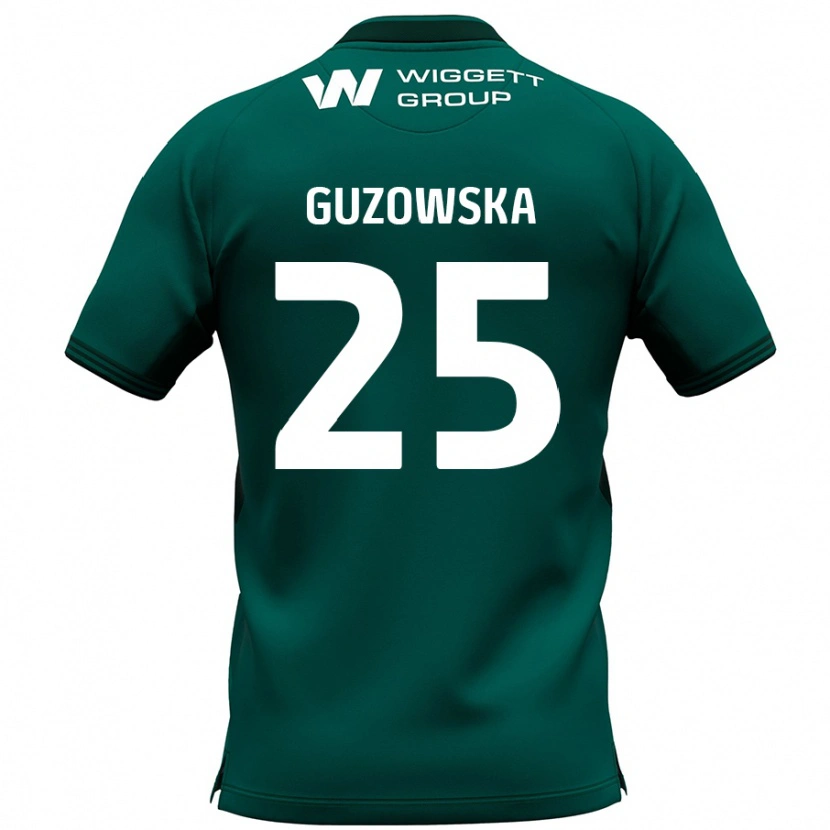 Danxen Kinder Sara Guzowska #25 Grün Auswärtstrikot Trikot 2024/25 T-Shirt Schweiz