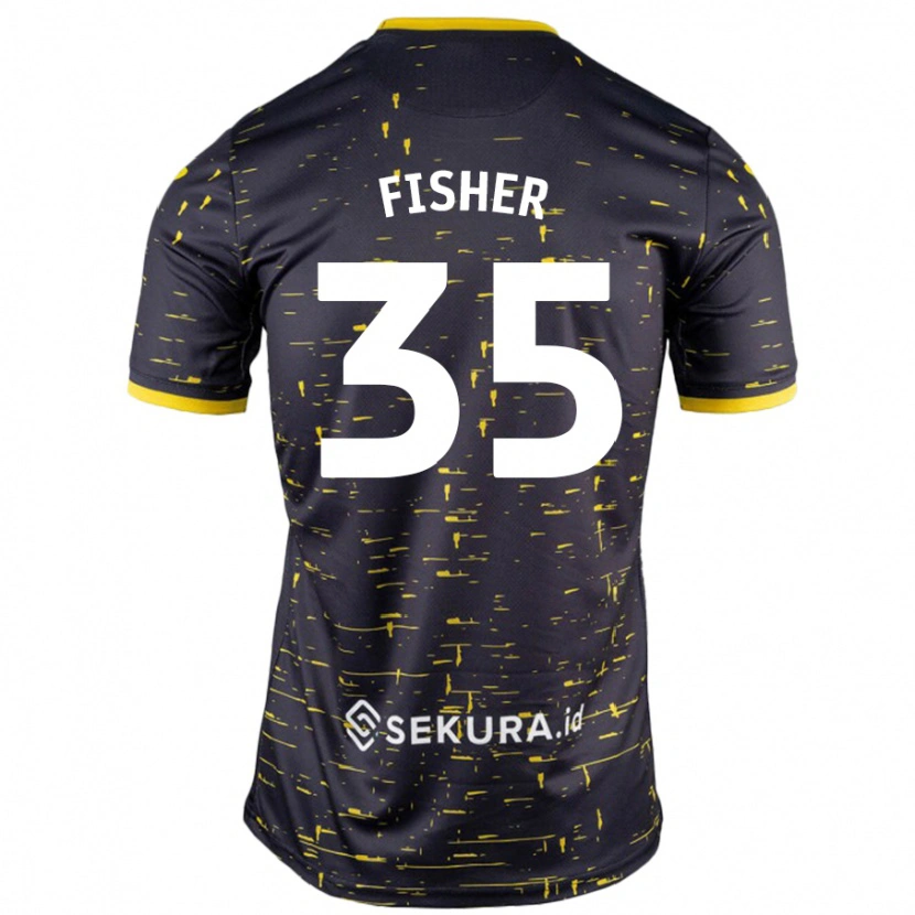 Danxen Kinder Kellen Fisher #35 Schwarz Gelb Auswärtstrikot Trikot 2024/25 T-Shirt Schweiz