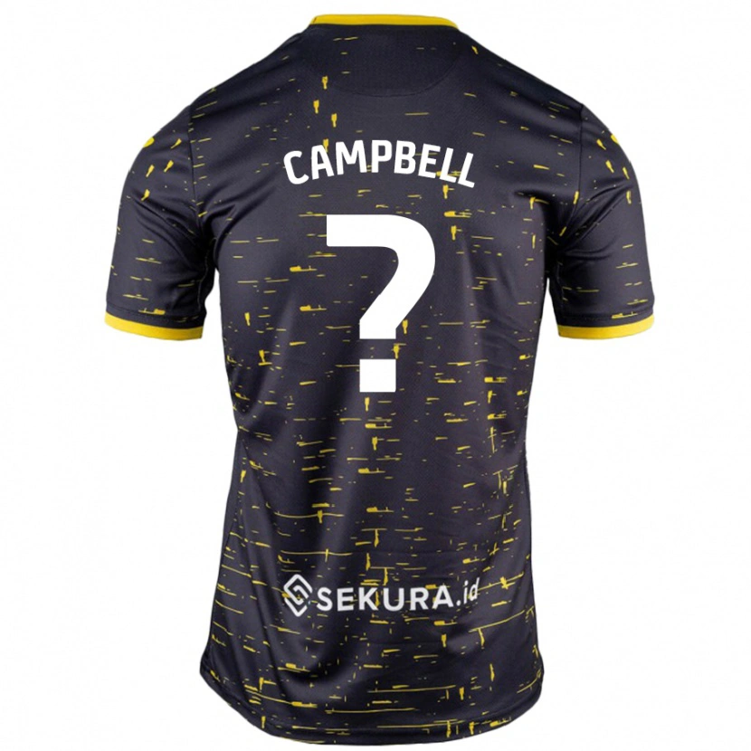 Danxen Kinder Brandon Campbell #0 Schwarz Gelb Auswärtstrikot Trikot 2024/25 T-Shirt Schweiz