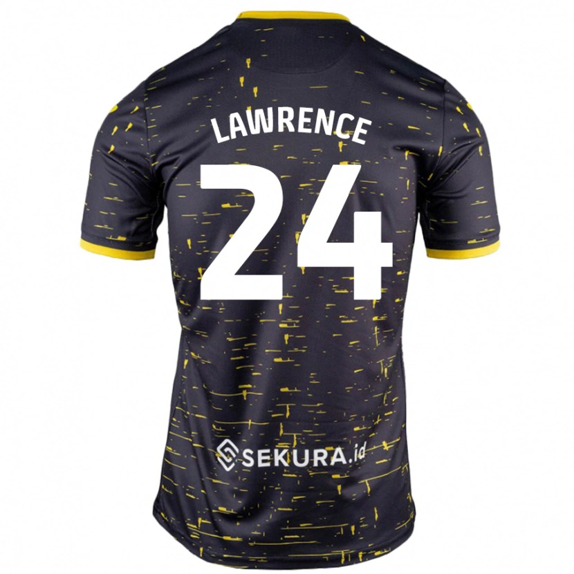 Danxen Kinder Rachel Lawrence #24 Schwarz Gelb Auswärtstrikot Trikot 2024/25 T-Shirt Schweiz