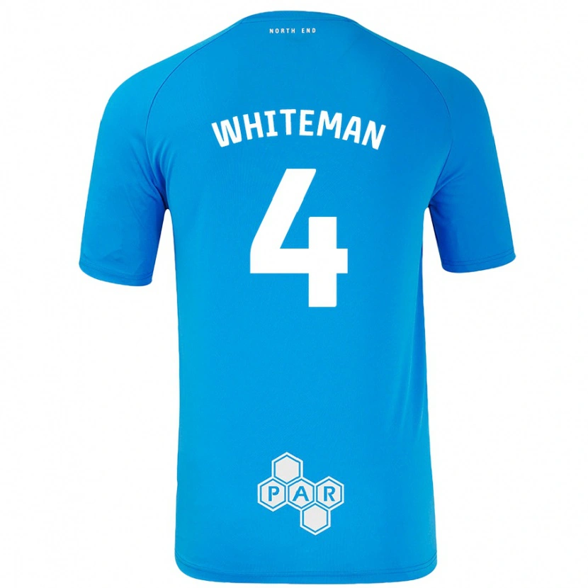 Danxen Kinder Ben Whiteman #4 Himmelblau Auswärtstrikot Trikot 2024/25 T-Shirt Schweiz