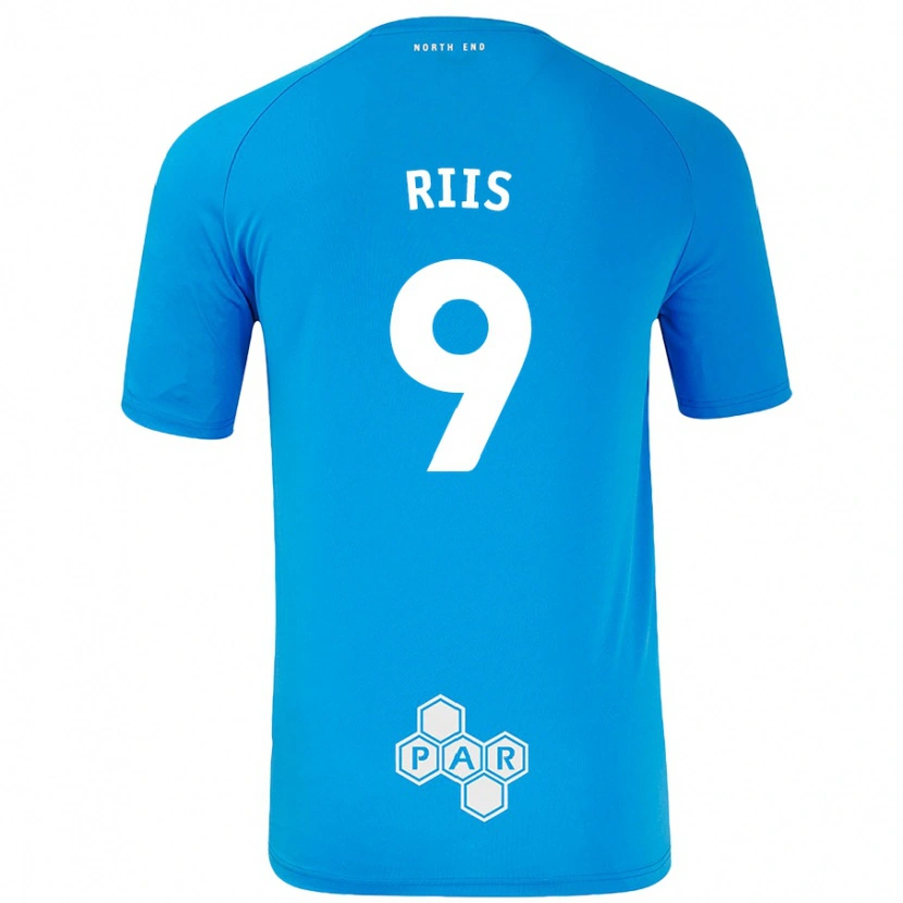 Danxen Kinder Emil Riis #9 Himmelblau Auswärtstrikot Trikot 2024/25 T-Shirt Schweiz