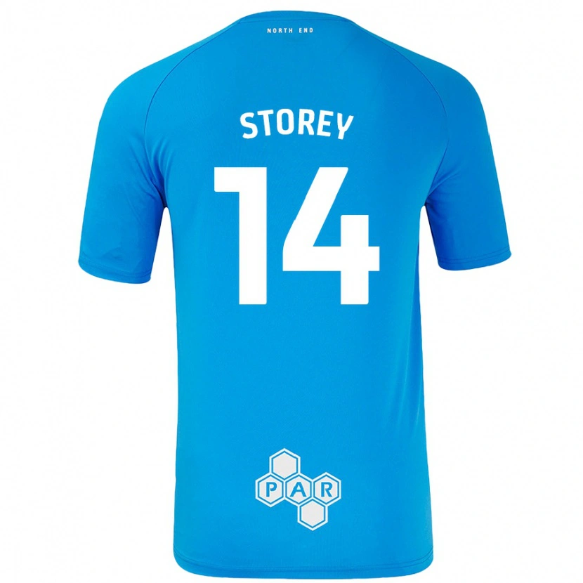 Danxen Kinder Jordan Storey #14 Himmelblau Auswärtstrikot Trikot 2024/25 T-Shirt Schweiz