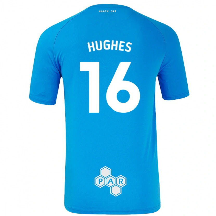 Danxen Kinder Andrew Hughes #16 Himmelblau Auswärtstrikot Trikot 2024/25 T-Shirt Schweiz