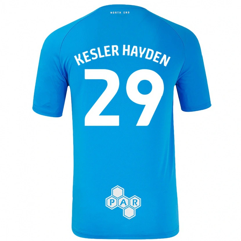 Danxen Kinder Kaine Kesler-Hayden #29 Himmelblau Auswärtstrikot Trikot 2024/25 T-Shirt Schweiz