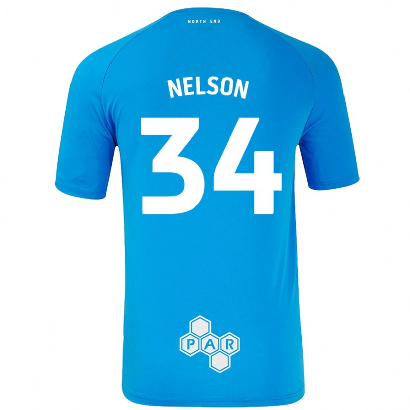 Danxen Kinder Kitt Nelson #34 Himmelblau Auswärtstrikot Trikot 2024/25 T-Shirt Schweiz