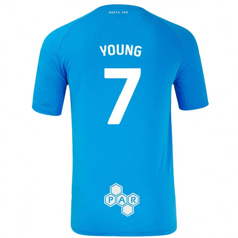 Danxen Kinder Danielle Young #7 Himmelblau Auswärtstrikot Trikot 2024/25 T-Shirt Schweiz