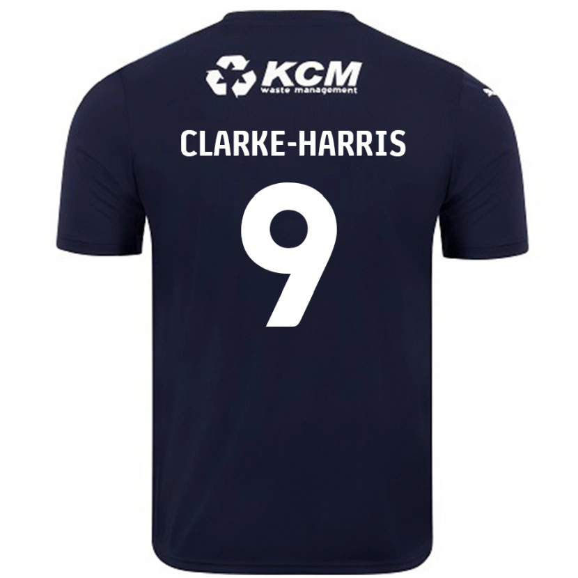 Danxen Kinder Jonson Clarke-Harris #9 Marineblau Auswärtstrikot Trikot 2024/25 T-Shirt Schweiz