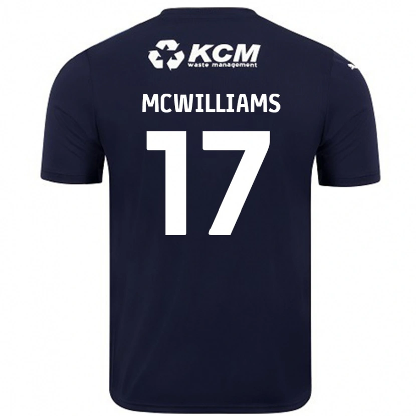 Danxen Kinder Shaun Mcwilliams #17 Marineblau Auswärtstrikot Trikot 2024/25 T-Shirt Schweiz