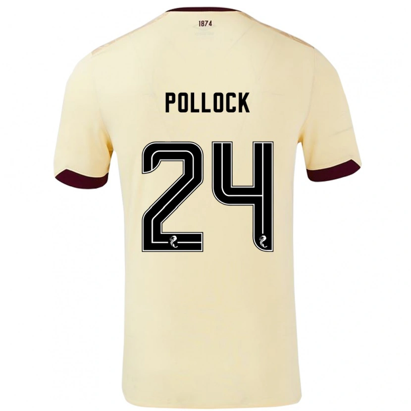 Danxen Kinder Finlay Pollock #24 Creme Burgunderrot Auswärtstrikot Trikot 2024/25 T-Shirt Schweiz