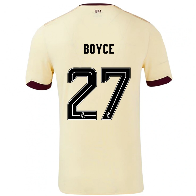 Danxen Kinder Liam Boyce #27 Creme Burgunderrot Auswärtstrikot Trikot 2024/25 T-Shirt Schweiz