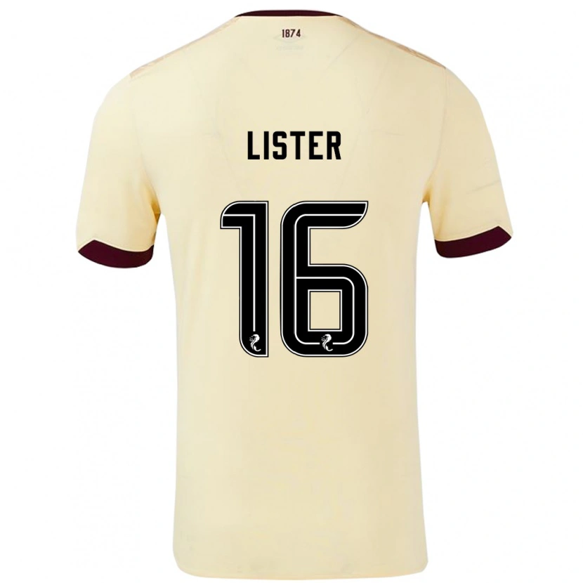 Danxen Kinder Henry Lister #16 Creme Burgunderrot Auswärtstrikot Trikot 2024/25 T-Shirt Schweiz