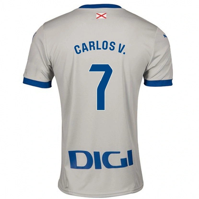 Danxen Kinder Carlos Vicente #7 Hellgrau Auswärtstrikot Trikot 2024/25 T-Shirt Schweiz