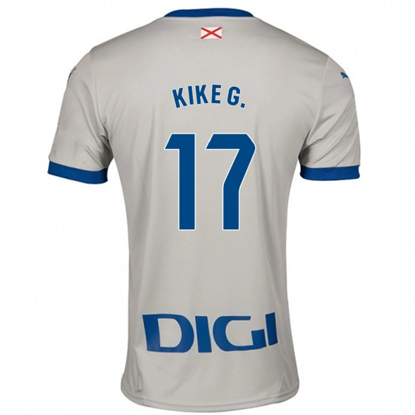 Danxen Kinder Kike García #17 Hellgrau Auswärtstrikot Trikot 2024/25 T-Shirt Schweiz