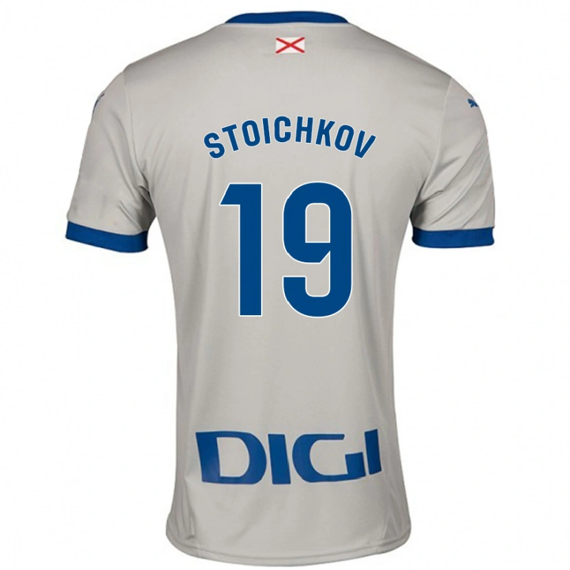 Danxen Kinder Stoichkov #19 Hellgrau Auswärtstrikot Trikot 2024/25 T-Shirt Schweiz