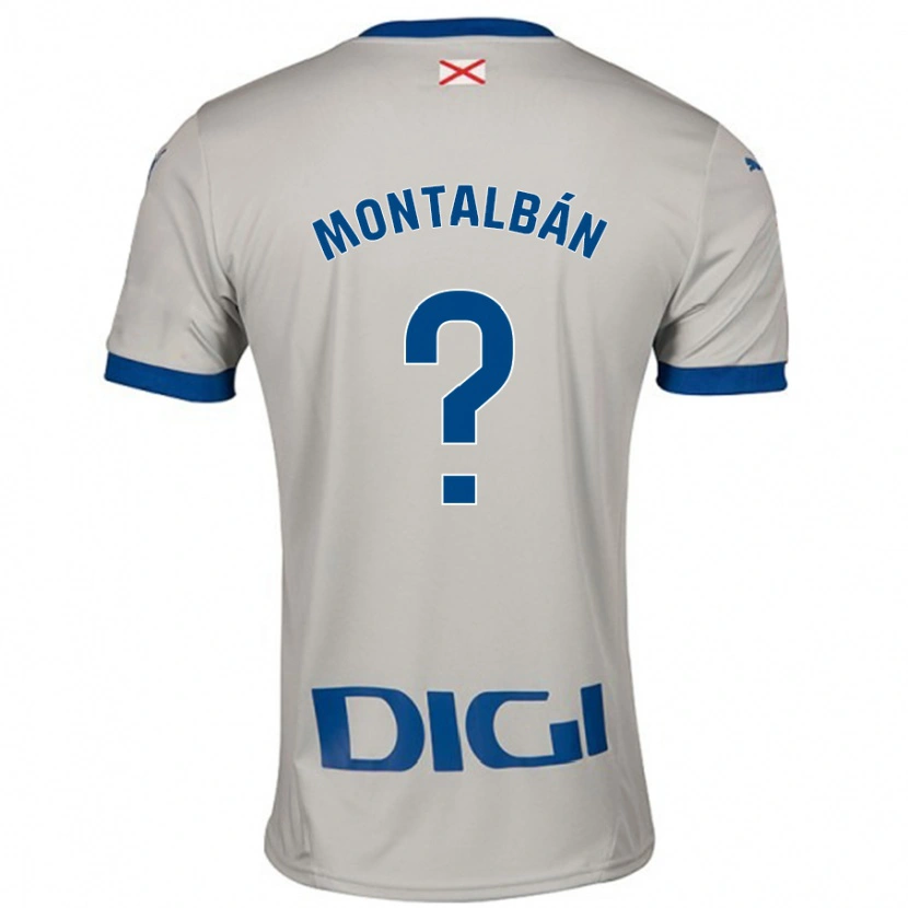 Danxen Kinder Enrique Montalbán #0 Hellgrau Auswärtstrikot Trikot 2024/25 T-Shirt Schweiz