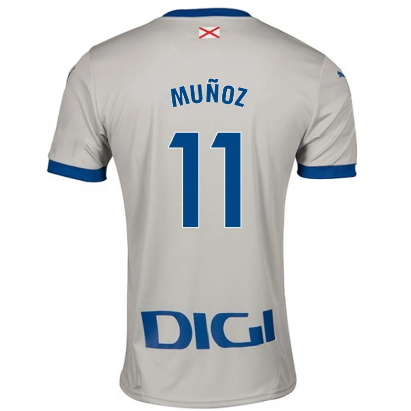 Danxen Kinder Egoitz Muñoz #11 Hellgrau Auswärtstrikot Trikot 2024/25 T-Shirt Schweiz