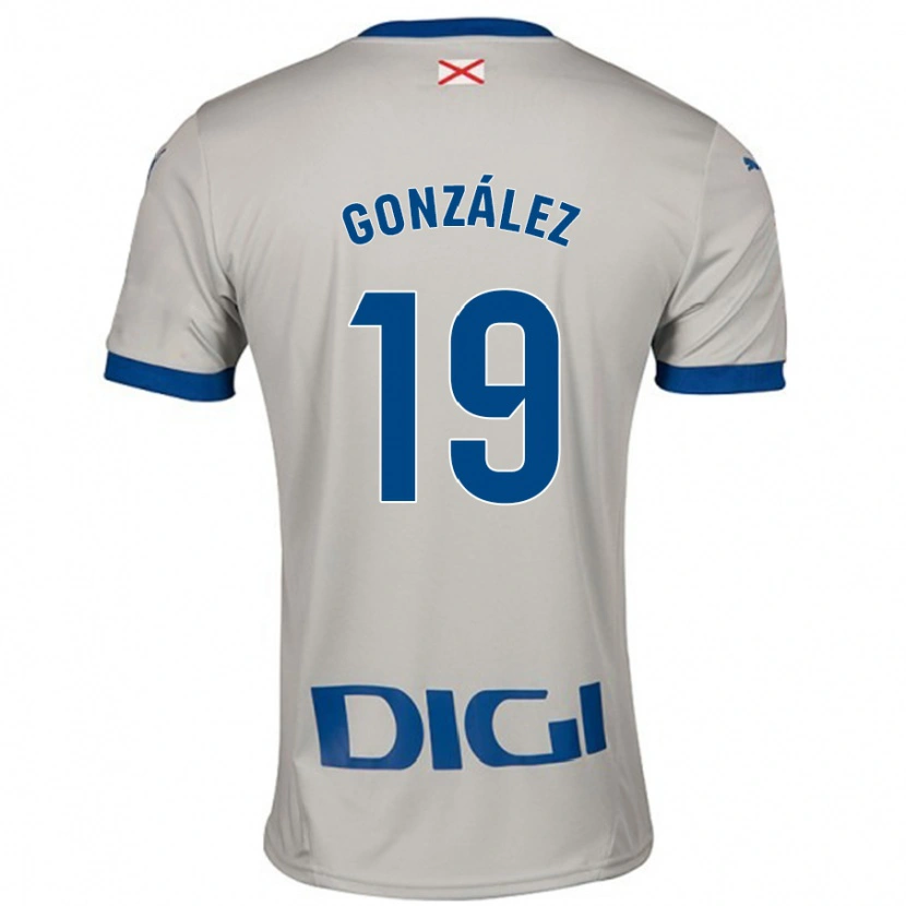 Danxen Kinder Aimar González #19 Hellgrau Auswärtstrikot Trikot 2024/25 T-Shirt Schweiz