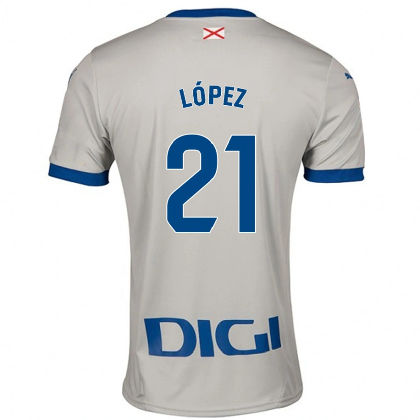 Danxen Kinder Juanma López #21 Hellgrau Auswärtstrikot Trikot 2024/25 T-Shirt Schweiz